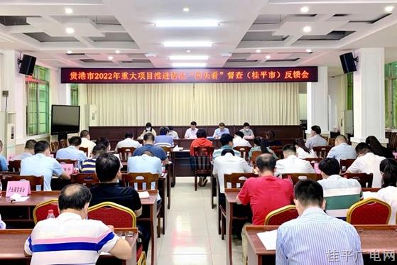 贵港市2022年重大项目推进情况“回头看”督查组到我市召开项目督查情况反馈会